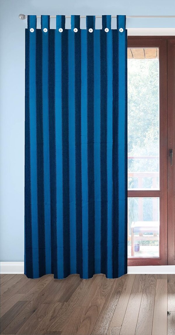 Trendy Navy Blue Cotton Curtains for Stylish Home Decor