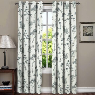 Umi Super Soft Floral Curtains for Living Room – 48×108 Inches, Pack of 2