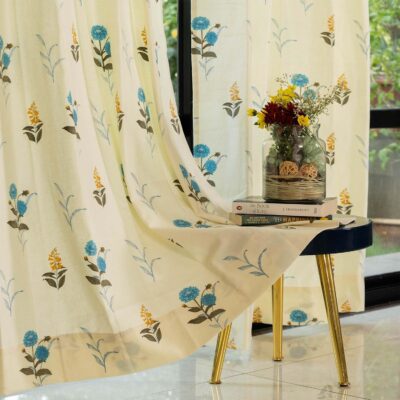 Urban Space 100% Cotton Room Darkening Curtains Set of 2 for Home