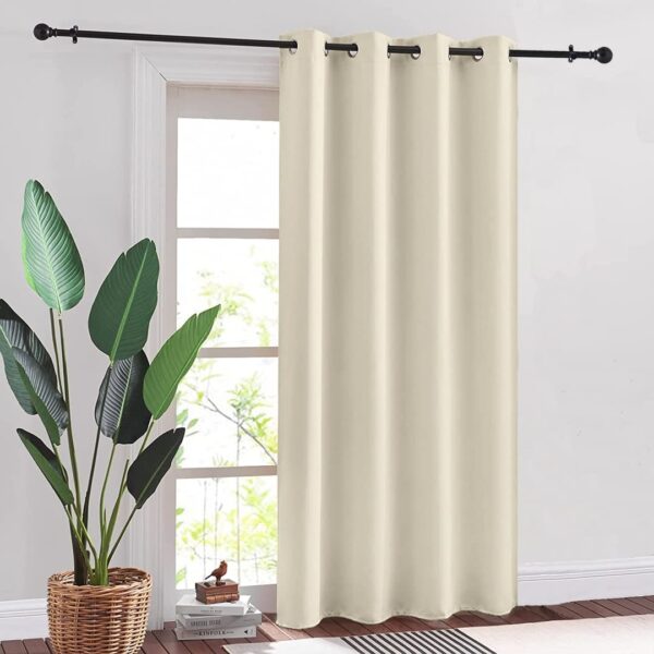 Urban Space 8 Feet Long Faux Silk Blackout Curtains Set of 2