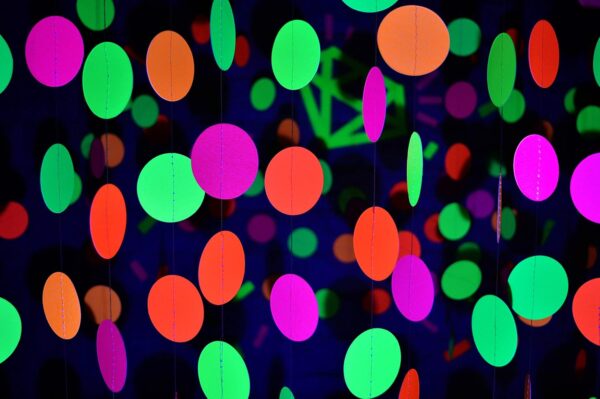 Vibrant 78ft Neon Paper Garland for Birthday and Wedding Decorations