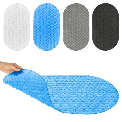 Vive Oval Bathtub Mat – Safe Non-Slip Pad for Kids and Elderly