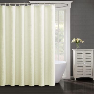 Waffle Weave Shower Curtains: Waterproof, Heavy Duty Fabric for Stylish Bathrooms