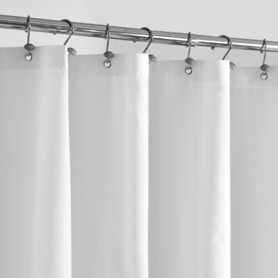 Waterproof Shower Curtain Liner with Magnets – Soft, Lightweight, Machine Washable