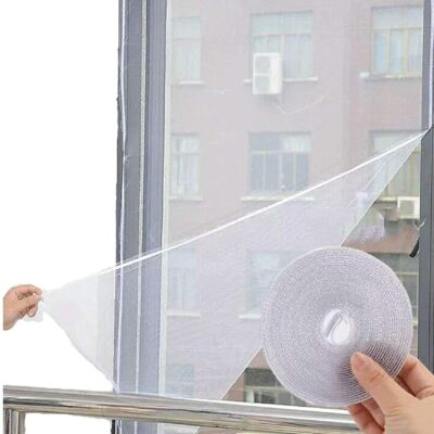 Window Ready Fiberglass Insect Net with Strong Adhesive Tape – 120 GSM, 90×120 cm