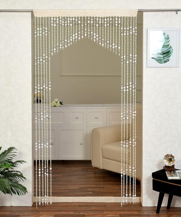 YUKANY PVC Striped Beads String Curtain for Elegant Room Dividers