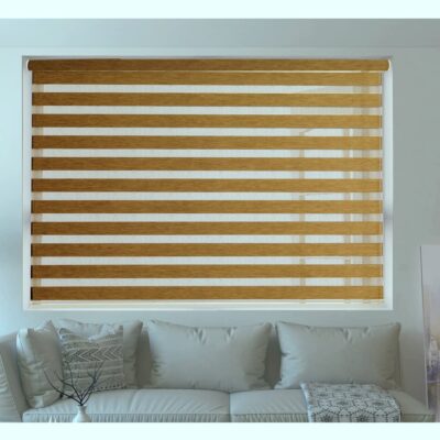 Zebra Blinds Polyester Curtains: Elegant Gold Decor for Windows and Outdoors