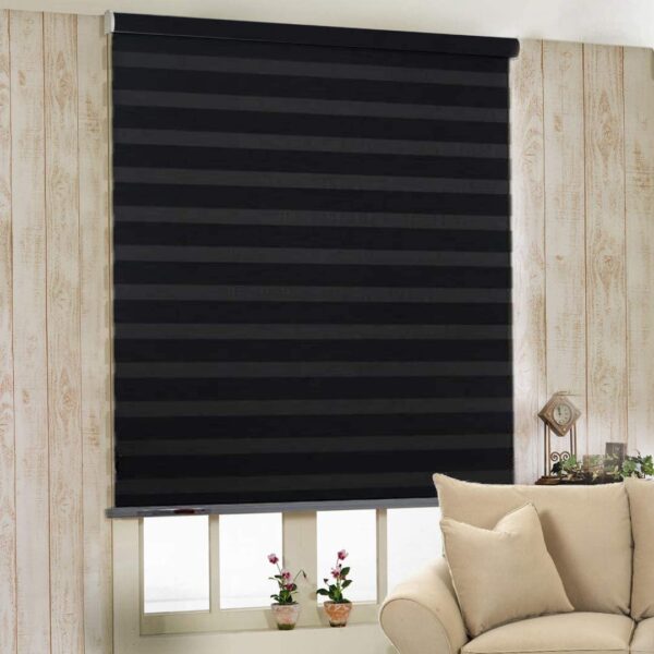 Zebra Blinds for Windows: Dual Layer Roller Shades for Day and Night Privacy