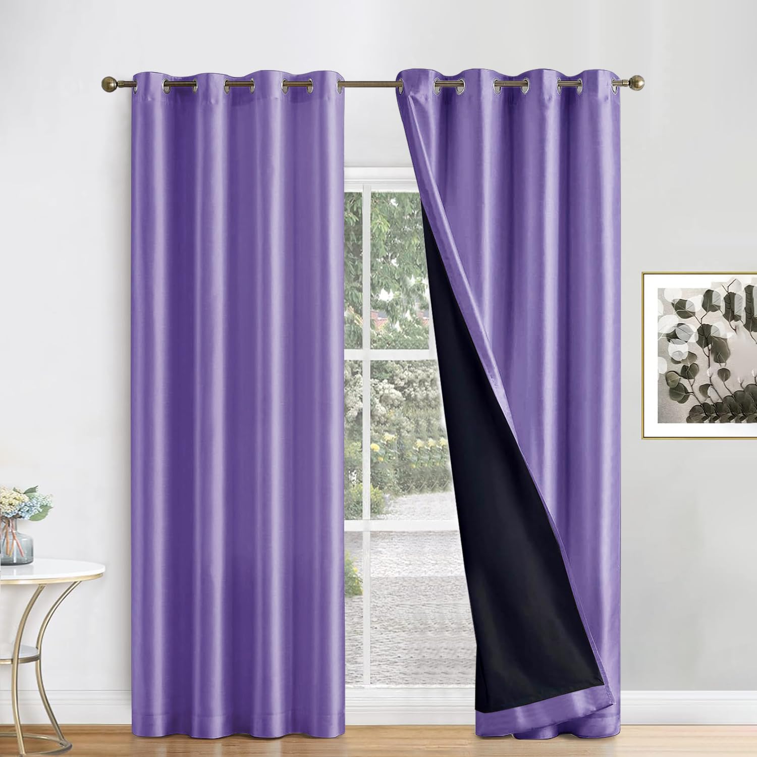 Transform Your Space with 100% Blackout 8 Feet Long Curtains Set of 2