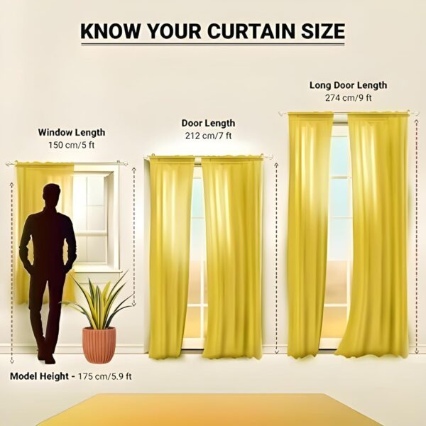 Boho Ruffle Crush Window Curtain: Stylish 5 Feet Single Piece for Your Home - Image 4