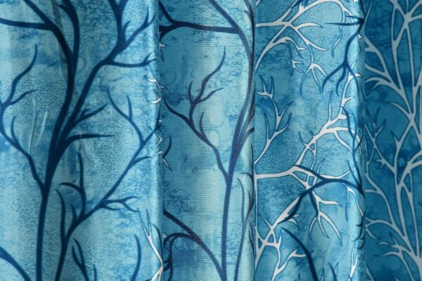 Aqua Polyester Room Darkening Curtains for Living Room or Bedroom Decor - Image 4