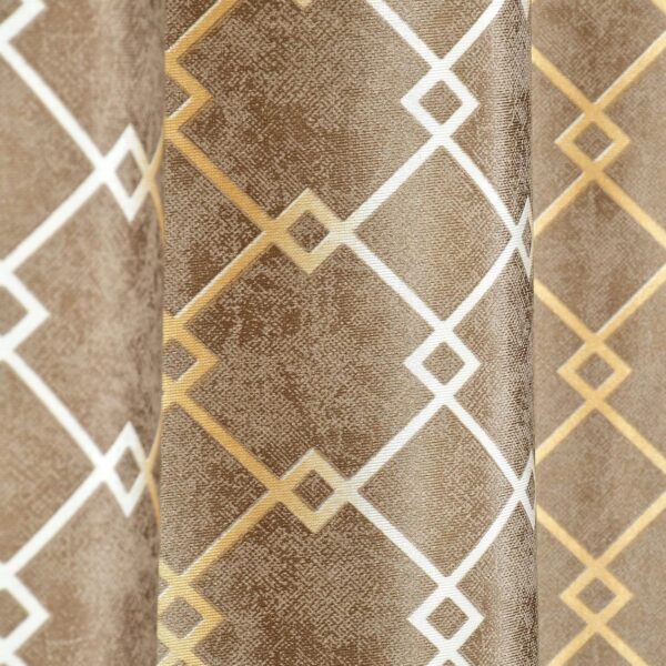 Designer Coffee Curtains for Living Room | VJK FAB 4x7 Feet Set of 3 - Image 3