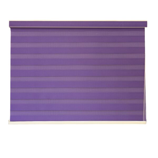 Elegant Lavender Zebra Blinds: Dual Layer Roller Shades for Light Control and Privacy - Image 3