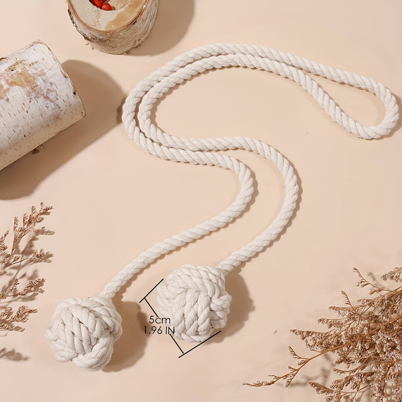 Boho Chic Knotted Rope Curtain Tiebacks: Perfect for Farmhouse Decor