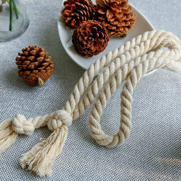 Boho Curtain Tiebacks: Rustic Macrame Ties for Home and Outdoor Drapes - Image 2