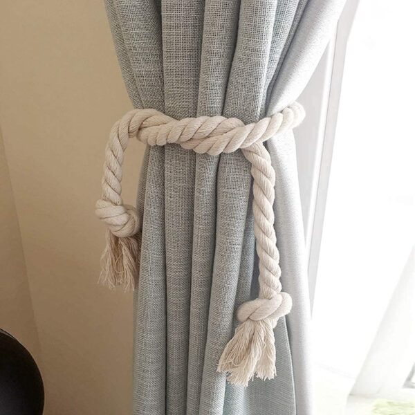 Boho Curtain Tiebacks: Rustic Macrame Ties for Home and Outdoor Drapes - Image 6