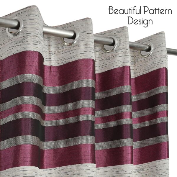 Premium Floral Jute Polyester Curtains for Living Room and Bedroom Decor - Image 3