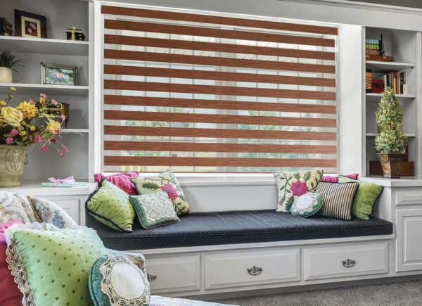 Zebra Blinds for Windows: Dual Layer Roller Shades for Light Control and Privacy - Image 2