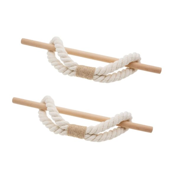 Boho Curtain Tiebacks: Rustic Jute Rope Holders for Home and Office Decor - Image 7