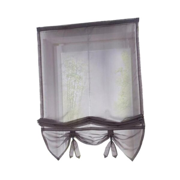 Echocart Gray Roman Curtain and Tie Up Shade for Stylish Windows - Image 6