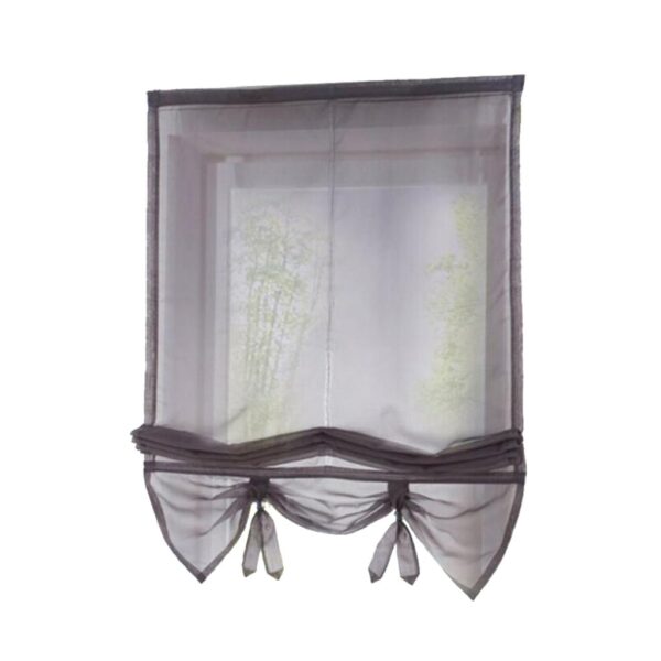 Echocart Gray Roman Curtain and Tie Up Shade for Stylish Windows - Image 4