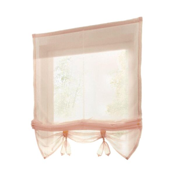 Elegant Roman Curtain Tie Up Shade for Stylish Window Valances in Wheat - Image 3