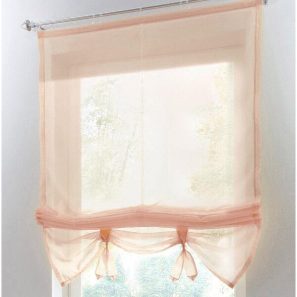 Elegant Roman Curtain Tie Up Shade for Stylish Window Valances in Wheat - Image 2