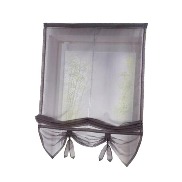 Echocart Gray Roman Curtain and Tie Up Shade for Stylish Windows - Image 2