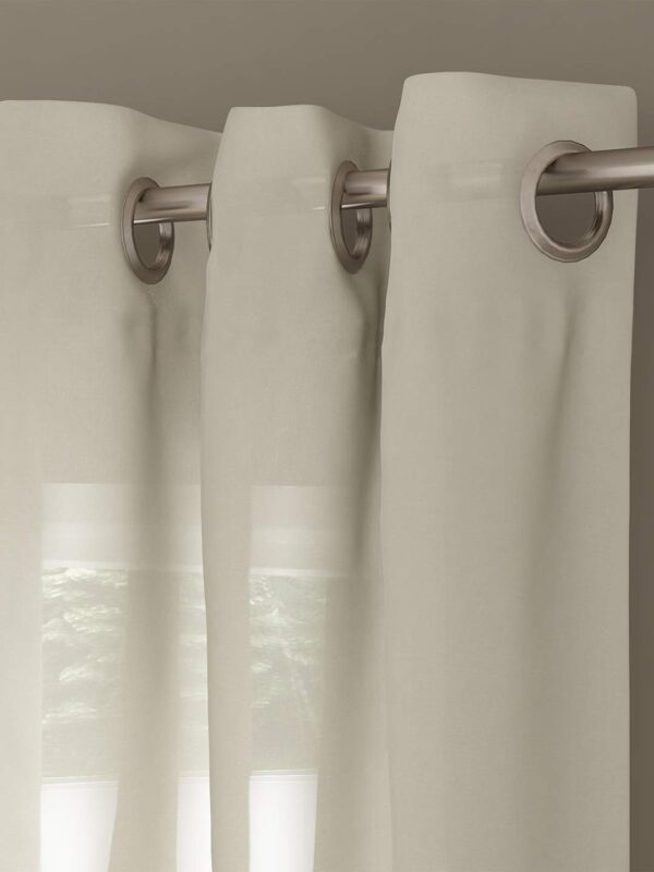 Luxury Semi-Sheer Grommet Curtain Panels for Elegant Home Decor - Image 3