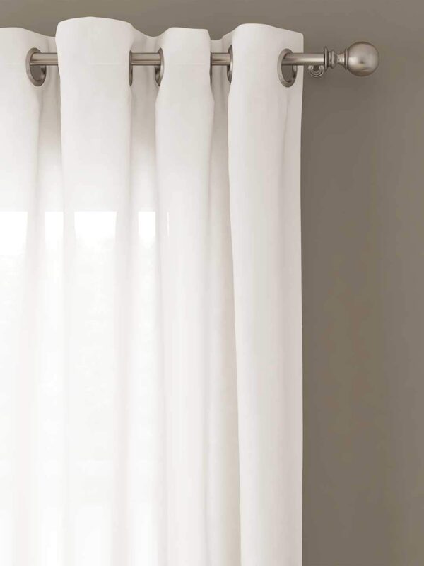 Elegant Semi-Sheer Grommet Curtains for Luxurious Home Decor - Set of 2 - Image 2