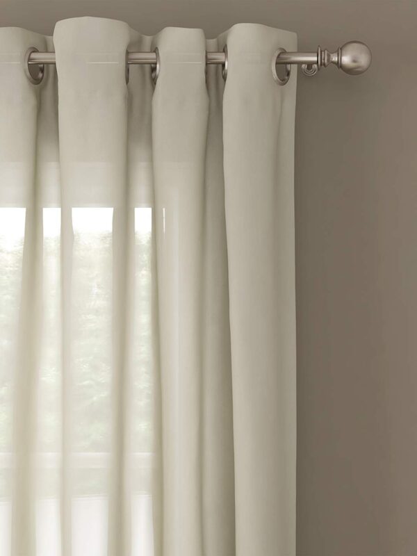 Luxury Semi-Sheer Grommet Curtain Panels for Elegant Home Decor - Image 2