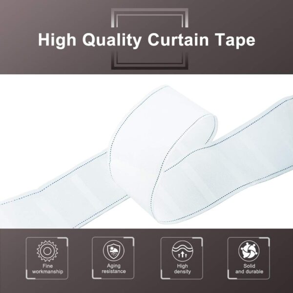 Premium INCREWAY Curtain Tape for Perfect Pinch Pleat Creations - 10 Meters - Image 3