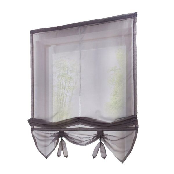 Echocart Gray Roman Curtain and Tie Up Shade for Stylish Windows - Image 7