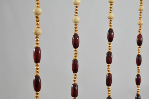 Beautiful Mehroon Wooden CAPSOOL Ball Beads Curtain for Elegant Door Decor - Image 2