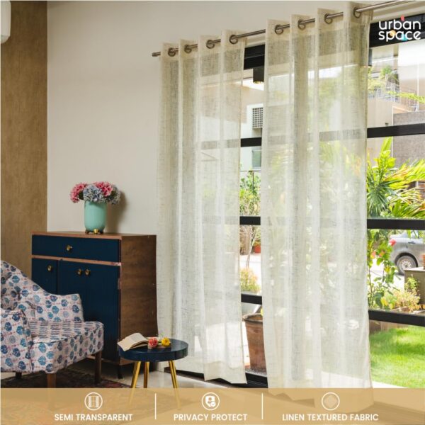 Decorative Metallic Gold Foil Sheer Curtains for Stylish Room Darkening Solutions - Image 3