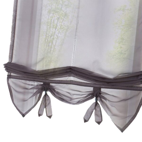 Echocart Gray Roman Curtain and Tie Up Shade for Stylish Windows - Image 3