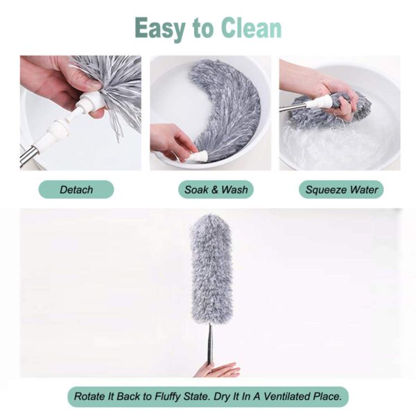 Extendable Duster with Long Handle: Clean Ceilings, Fans, and Curtains Easily - Image 6