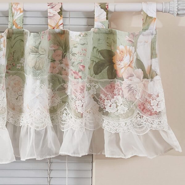 Fresh Garden Rose Cotton Window Valance for Kids' Rooms and Laundry Spaces - Image 3