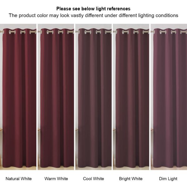 Stylish Mulberry Blackout Curtains - 7 Feet Long Set of 2 - Image 5