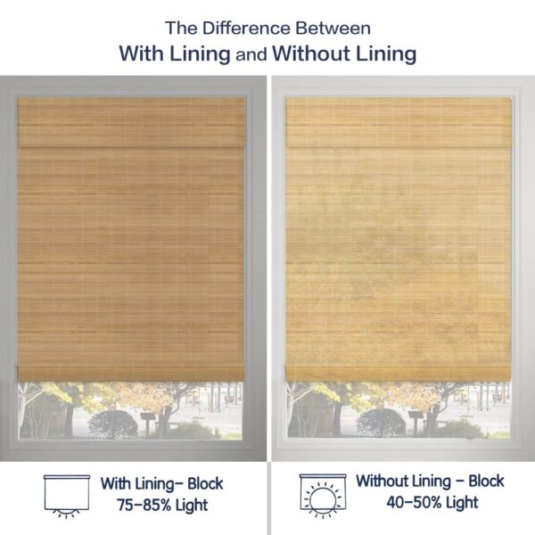 Stylish Bamboo Roller Shades for Home: Easy Installation & Light Filtering - Image 6