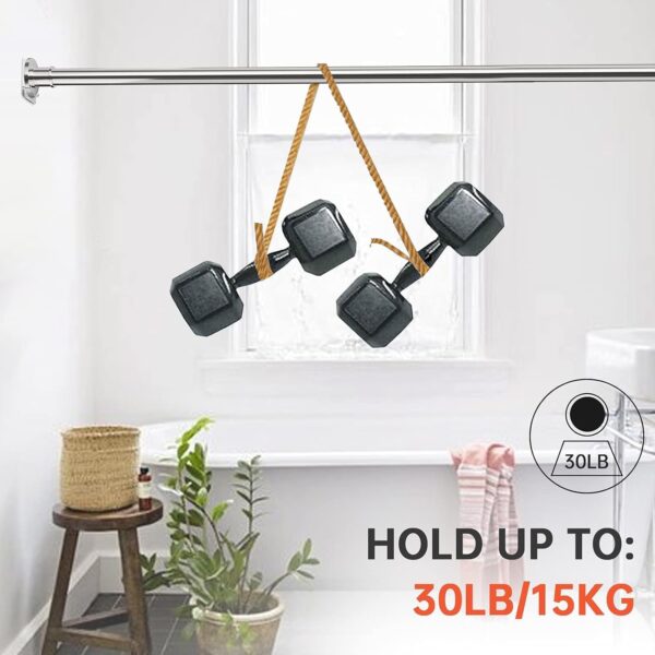 No Drill Curtain Rod Brackets: Adjustable Self-Adhesive Hooks for Home Use - Image 5