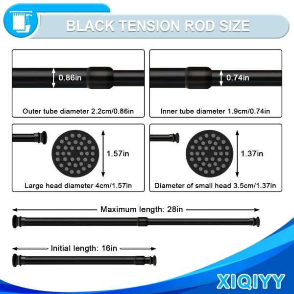 Strong Adjustable Tension Rods 16-28 Inches for Shower and Window Use - Image 2