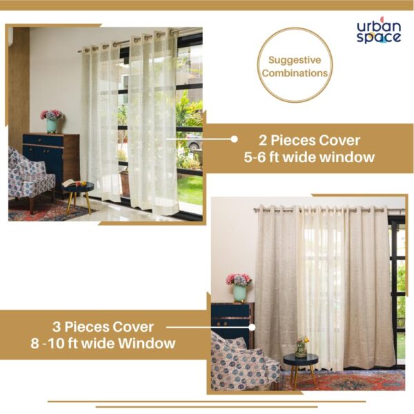 Decorative Metallic Gold Foil Sheer Curtains for Stylish Room Darkening Solutions - Image 5