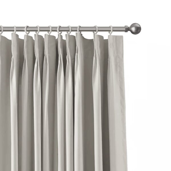 Beige Thermal Insulated Blackout Patio Door Curtain Panel for Traverse Rod - Image 7