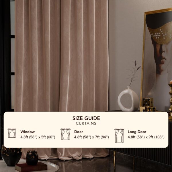 Elegant Parisian Blush Velvet Curtain for Living Room and Bedroom Decor - Image 4