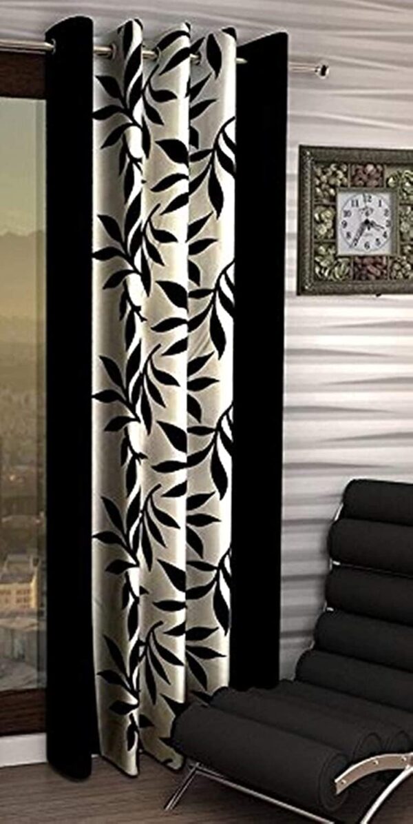 Elegant STARNSTYLE Floral Eyelet Curtains in Coffee - 5 Feet Premium Quality - Image 3