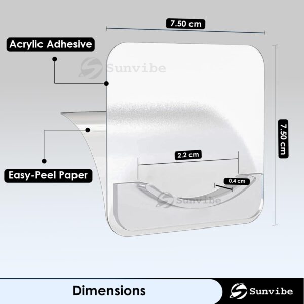 Invisible Shower Curtain Rod Holder - No Drilling, Easy Adhesive Installation - Image 2