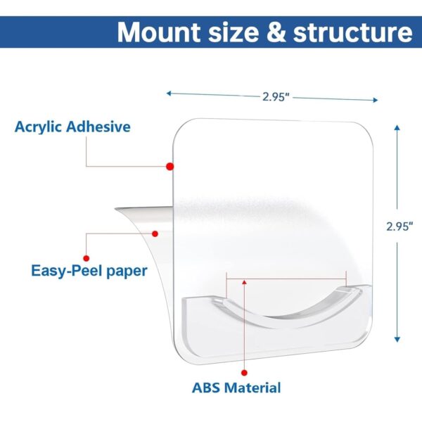 No Drill Curtain Rod Brackets: Adjustable Self-Adhesive Hooks for Home Use - Image 2