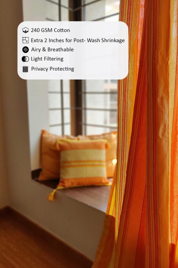 Stylish RANGBHAR Cotton Semi Sheer Curtains for Bright and Airy Windows - Image 5