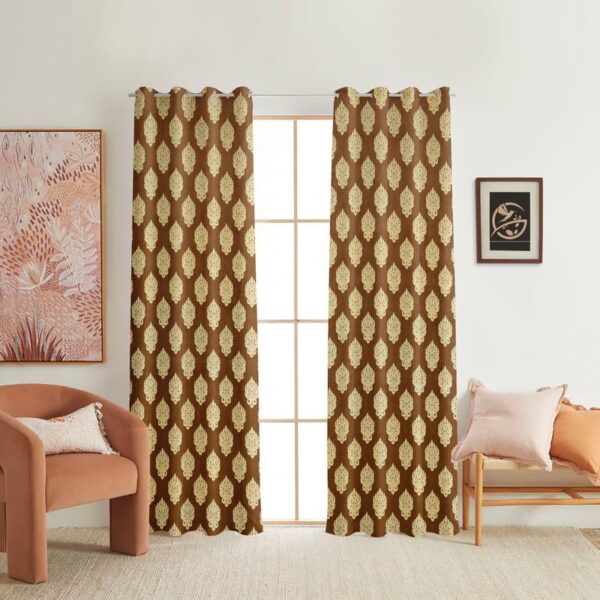 Premium Velvet Room Darkening Curtains Set for Living Room and Bedroom - Image 2